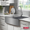 33” Retrofit Farmhouse Apron Front 16 Gauge Stainless Steel Single Bowl Kitchen Sink for Undermount / Drop-In Installation with Accessories